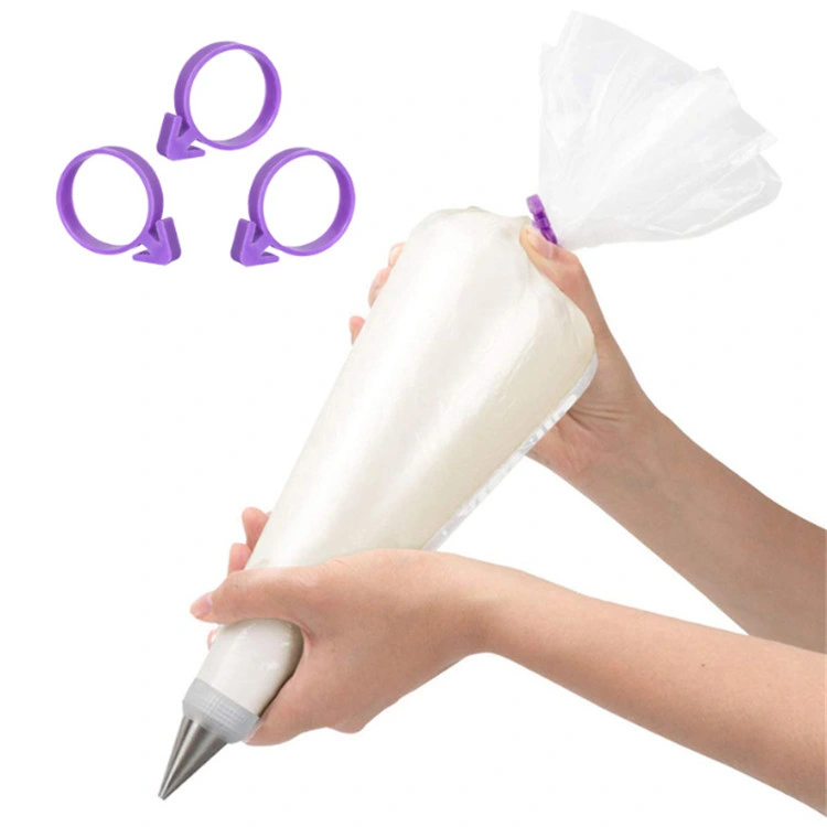 Reusable Cake Bag Piping Bag Ties Decoration Silicone Icing Bag Ties