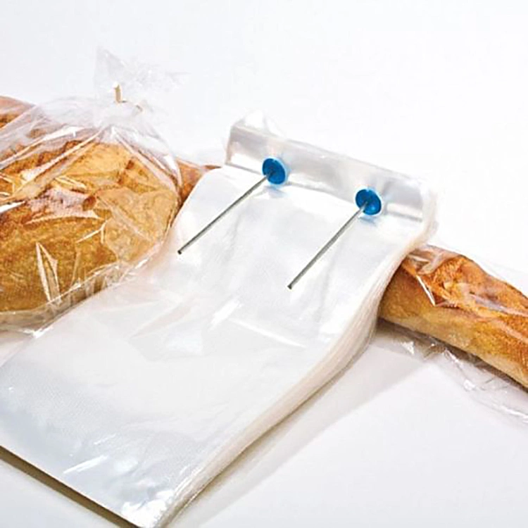 Transparent Plain Bread Food Package LDPE Wicket Plastic Bag with Custom Logo